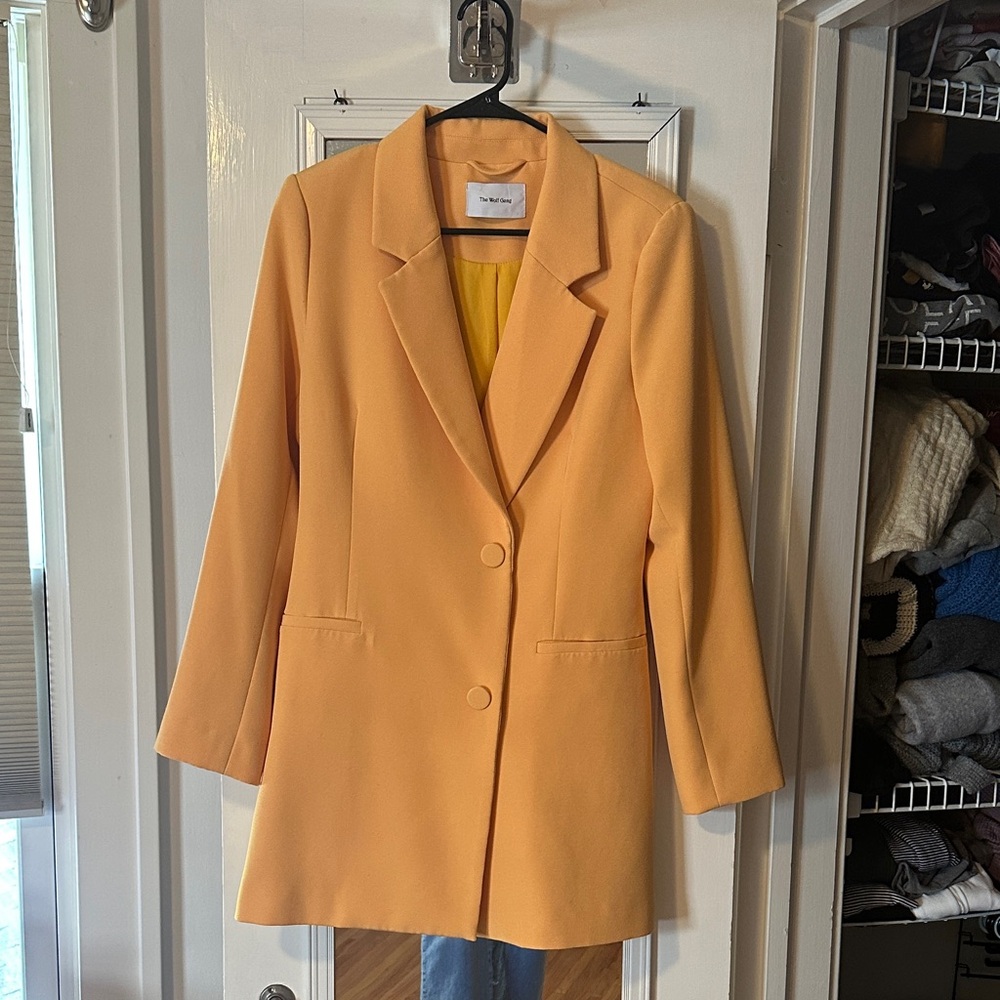 Women's Yellow Blazer Coat